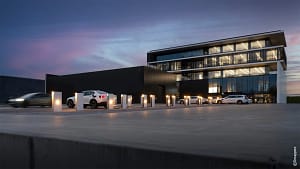 Bedrijfslaadpaal Gebouw met laders